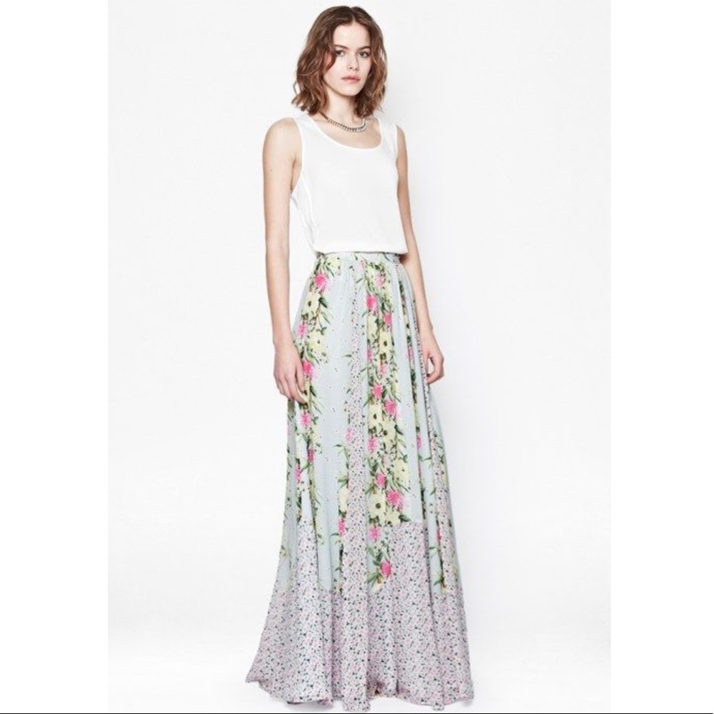 NWOT French Connection Floral Maxi Skirt Size 2
